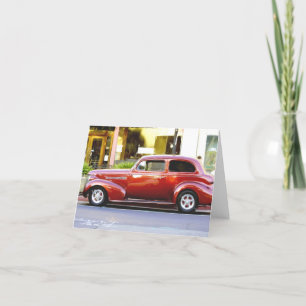 Cartão Notecard Red Car Clássico