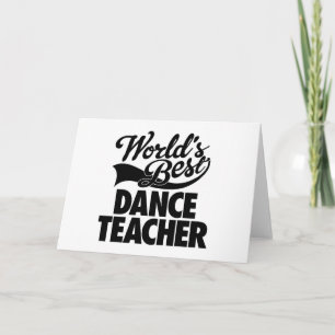 Cartão Notecard(s) de melhor professor de dança do mundo