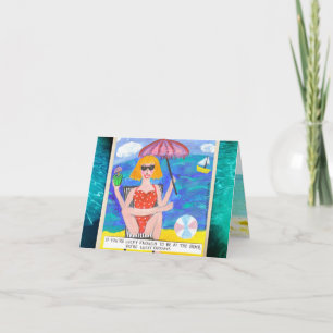 CARTÃO NOTECARD, SE TIVER SORTE DE ESTAR NA PRAIA