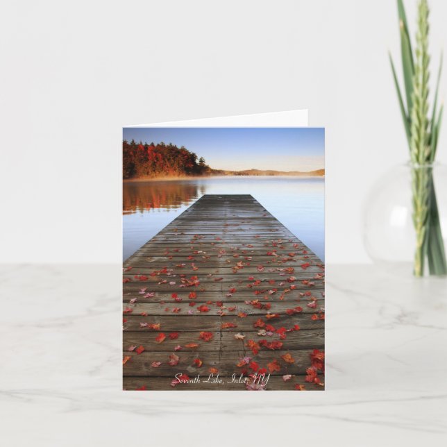 Cartão Notecard - Seventh Lake, Inlet, NY (Frente)