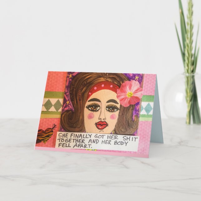 Cartão Notecard-she finally got herself together and her (Frente)
