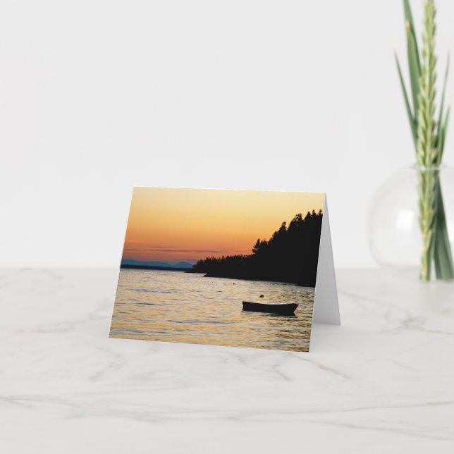 Cartão Notecard Stonington, Maine Sunset (Frente)