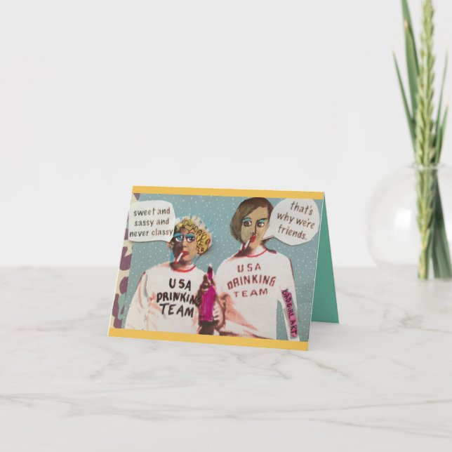 CARTÃO NOTECARD-SWEET AND SASSY AND NEVER CLASSY (Frente)