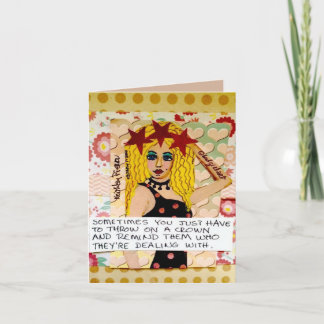 CARTÃO NOTECARD-THROW EM UMA COROA E LEMBRE-SE