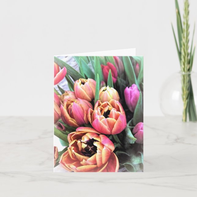 Cartão Notecard - Tulipas (Frente)