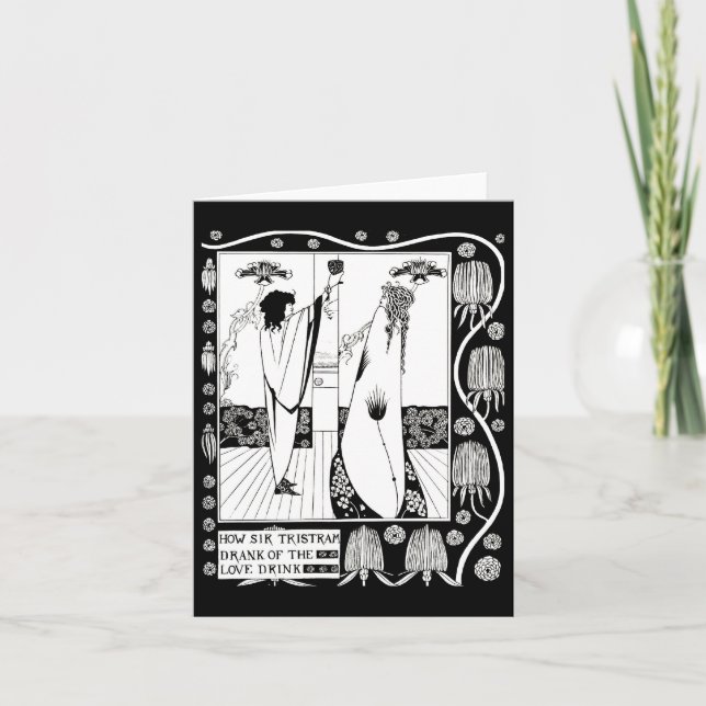Cartão Notecard-Vintage Illustration-Aubrey Beardsley 7 (Frente)