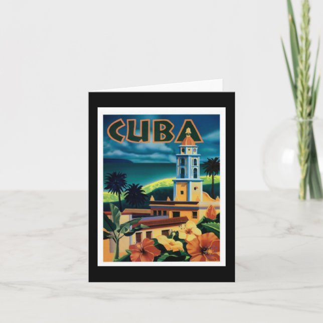 Cartão Notecard-Vintage Travel-Cuba (Frente)