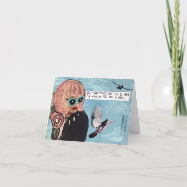 CARTÃO NOTECARD, VOCÊ PODE ME LEVAR COMO EU (Frente)