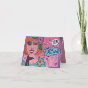 CARTÃO NOTECARD-YOU ROCK MY WORLD