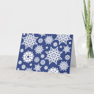 Cartão Notecards personalizados de flocos de neve