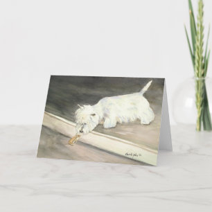Cartão Notecards "West Highland Terrier encontra-se com H