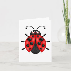 Cartão Noteclados Red Ladybug de desenho de vazio persona
