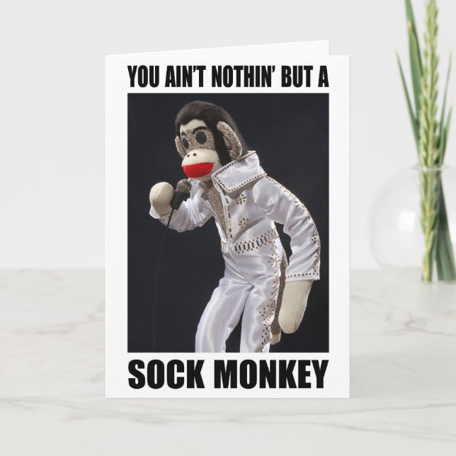 Cartão Nothing but a Sock Monkey greeting card (Frente)