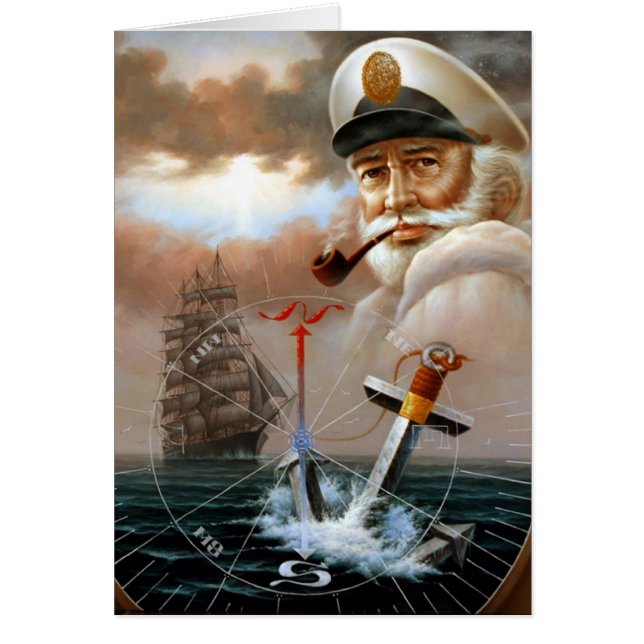 Cartão NOTÍCIA & capitão 2 do mapa ou capitão de mar (Frente)