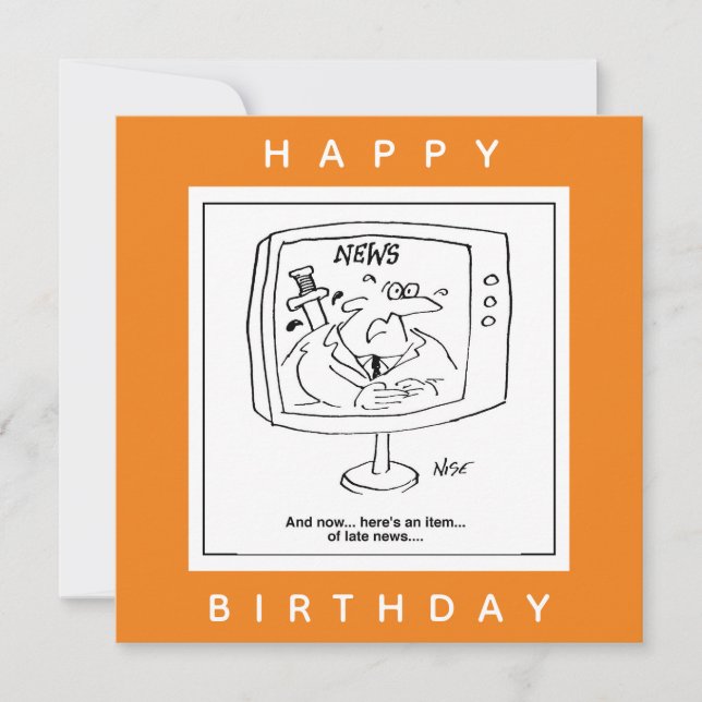 Cartão Notícias atrasadas do leitor na TV (Frente)