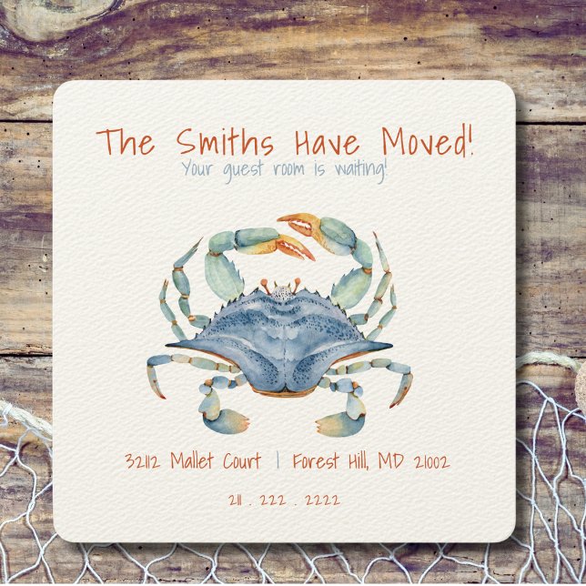 Cartão Nova Alteração de Endereço em Maryland (Moving to Maryland? Send your friends and family a beautiful personalized announcement!)