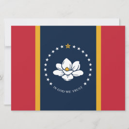 Cartão Nova bandeira do Mississípi