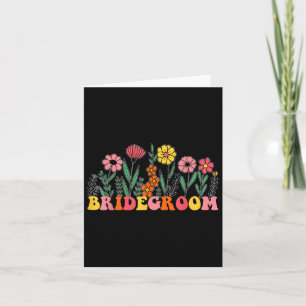 Cartão Nova Bridegroom Wildflower Primeiro Aniversário &a