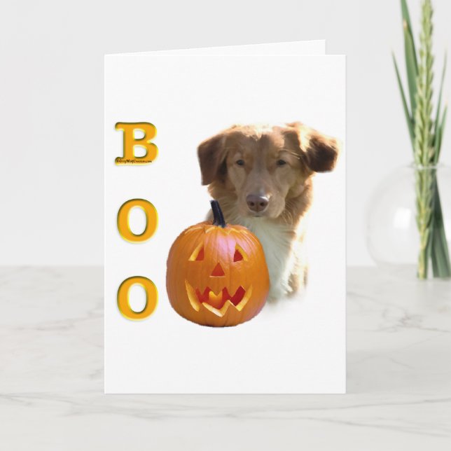 Cartão Nova Escócia Halloween BOO (Frente)