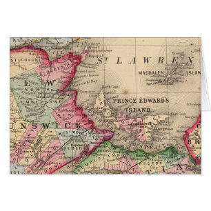 Cartão Nova Escócia, New Brunswick, Mapa de Mitchell