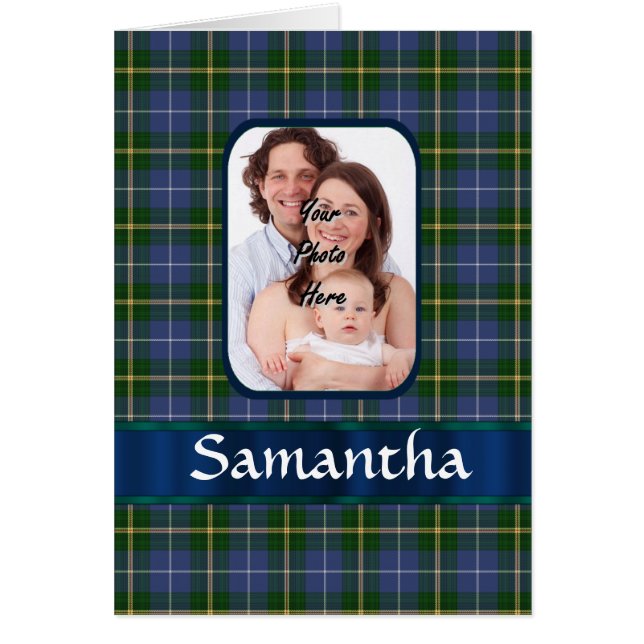 Cartão Nova Escócia tartan (Frente)