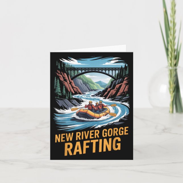 Cartão Nova Garganta do Rio Rafando Whitewater Kayak ao a (Frente)