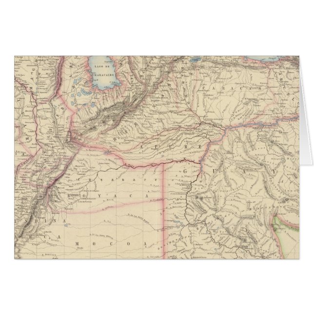 Cartão Nova Granada e Venezuela (Frente Horizontal)
