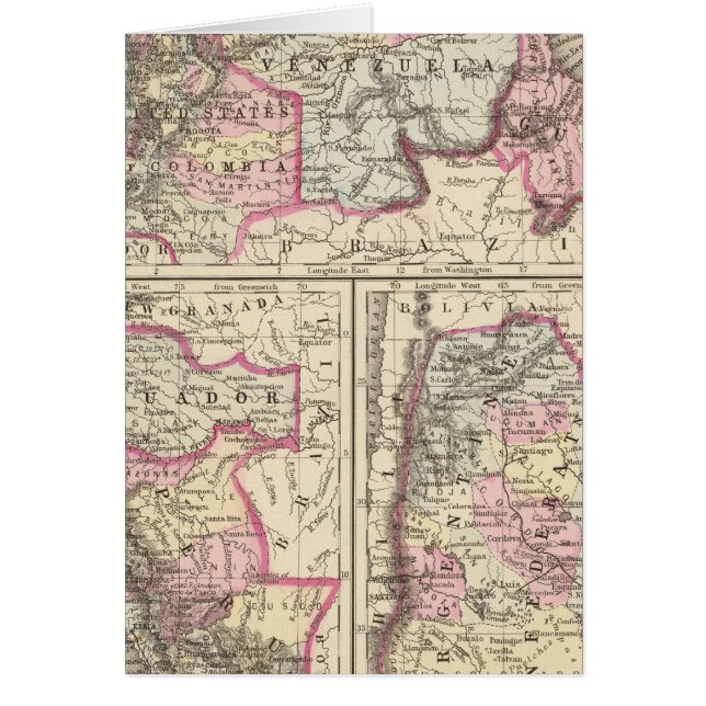 Cartão Nova Granada, Venezuela, Guiana (Frente)
