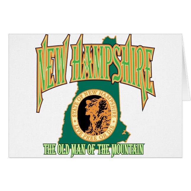 Cartão Nova Hampshire (Frente Horizontal)