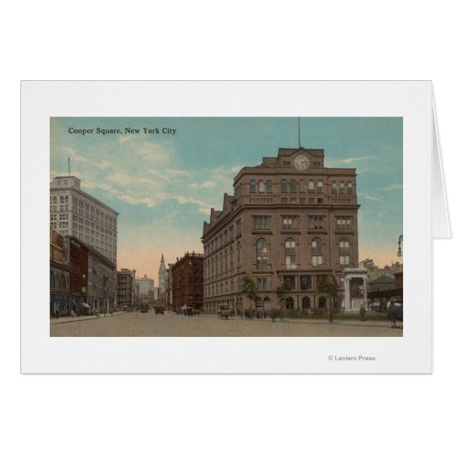 Cartão Nova Iorque, NYCooper Square ViewNew York, NY (Frente Horizontal)
