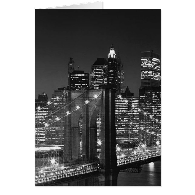 Cartão Nova Iorque Preto e Branco (Frente)