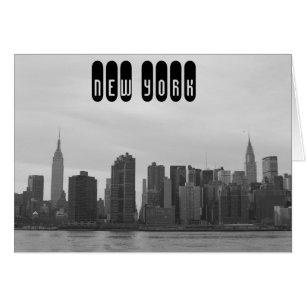 Cartão Nova Iorque Skyline - Manhattan a partir do East R