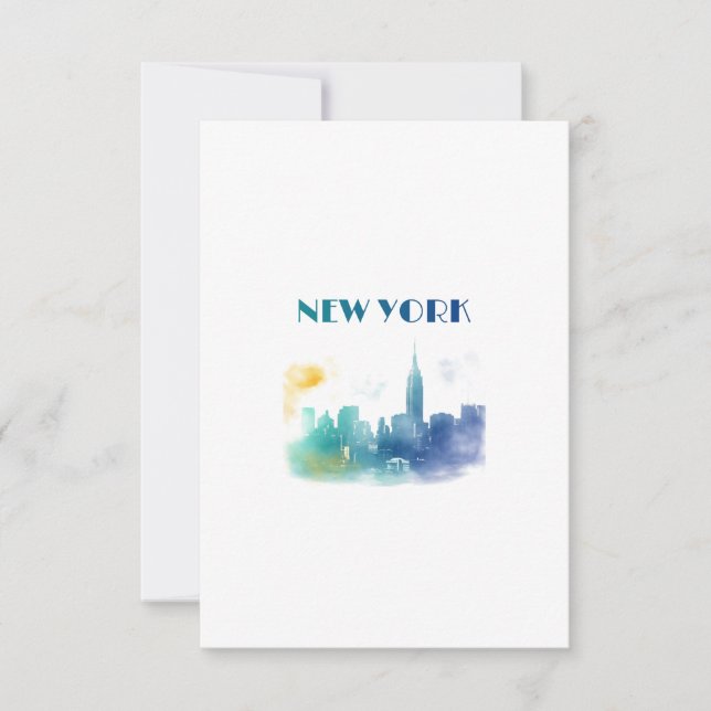 Cartão Nova Iorque Skyline NYC Viagem da América Liberdad (Frente)
