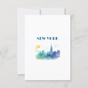 Cartão Nova Iorque Skyline NYC Viagem da América Liberdad