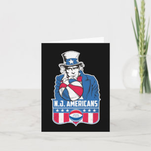 Cartão Nova Jersey Americanos Basquete Tio Sam