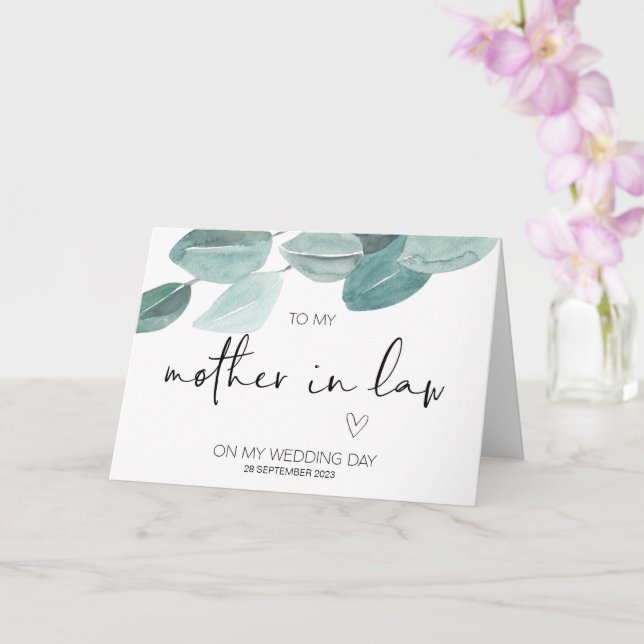 Cartão Nova Mãe no Casamento de Direito Obrigado da Noiva (Orquídea)