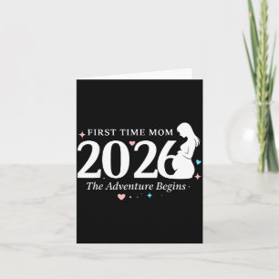 Cartão Nova mamãe 2026 camiseta – primeira