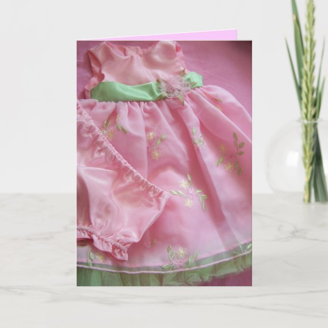 Cartão Nova menina parabéns! (Frente)