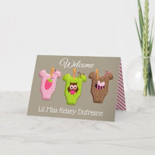 Cartão Nova Menina Personalizada