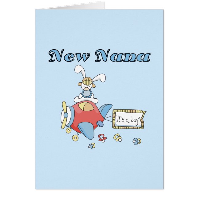 Cartão Nova Nana de Camisetas e presentes de aviões-Menin (Frente)