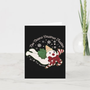 Cartão Nova Orleans Tradição de Natal Bingle Snowmen