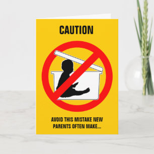 Cartão Nova placa de Parentalidade (engraçada)