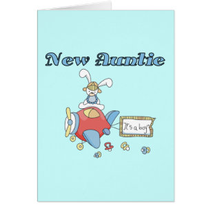 Cartão Nova tia - Camisetas e presentes de avião