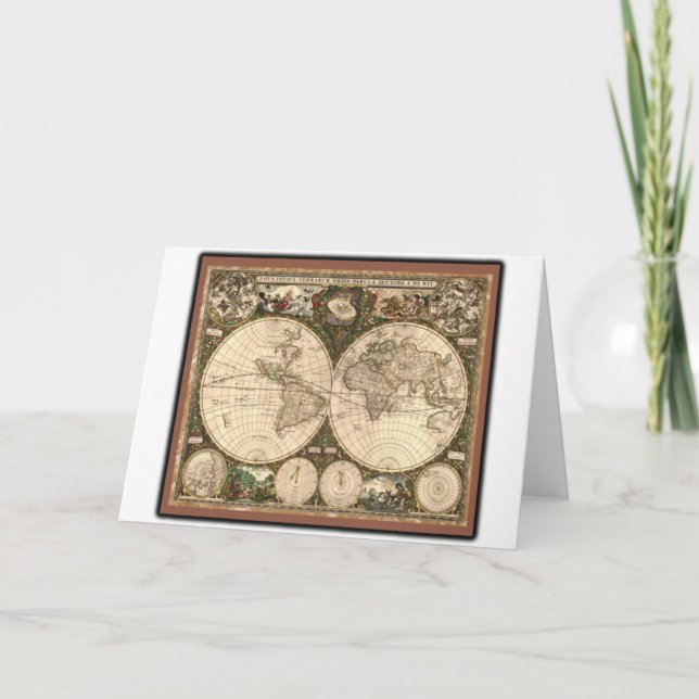 Cartão Nova totius terrarum orbis tabula leilão (Frente)