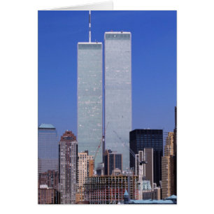 Cartão Nova York, EUA. Torres gêmeas do famoso mundo