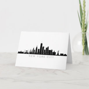 Cartão NOVA YORK NYC Manhatten EUA City Skyline Silhouett