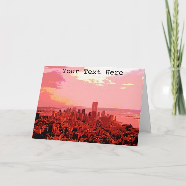 Cartão Nova York personalizável (Frente)