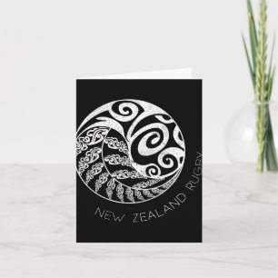 Cartão Nova Zelândia Rugby Maori Insred Kiwi & Prata