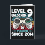 Cartão Nove Nove Anos Bday Son Boy Engraçado Jogador 9º 9<br><div class="desc">Nove Nove Anos Filho Menino Engraçado Jogador 9º Aniversário</div>