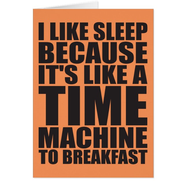 Cartão Novidade do café da manhã engraçado (Frente)